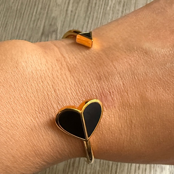 Kate Spade Black and Gold Heart Bracelet - Picture 2 of 8